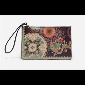 Johnny Was Leather Dragon Clutch